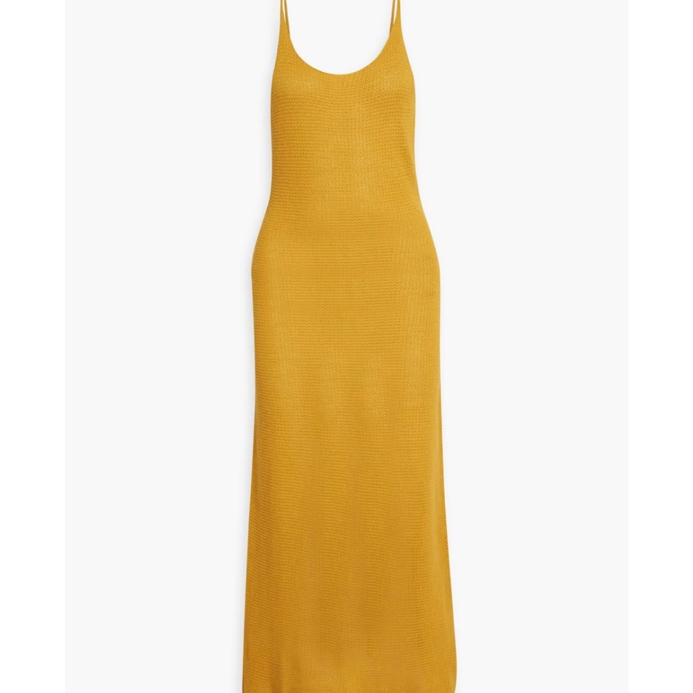 ONIA - TEXTURED LINEN SWEATER SCOOP MAXI - BURNT SUN - MEDIUM - Picture 3 of 4